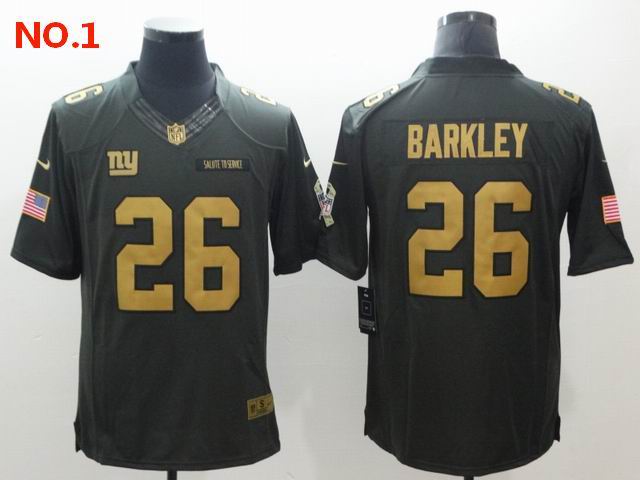 Men's New York Giants #26 Saquon Barkley Jersey NO.1;